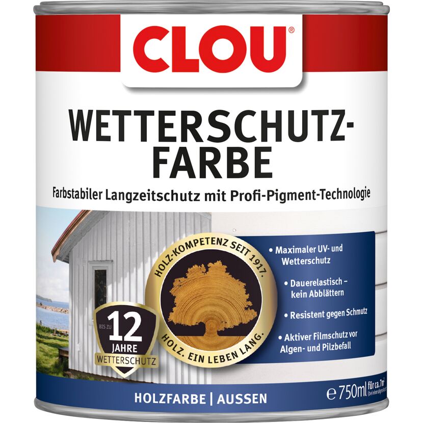 Wetterschutzfarbe weiß 750 ml