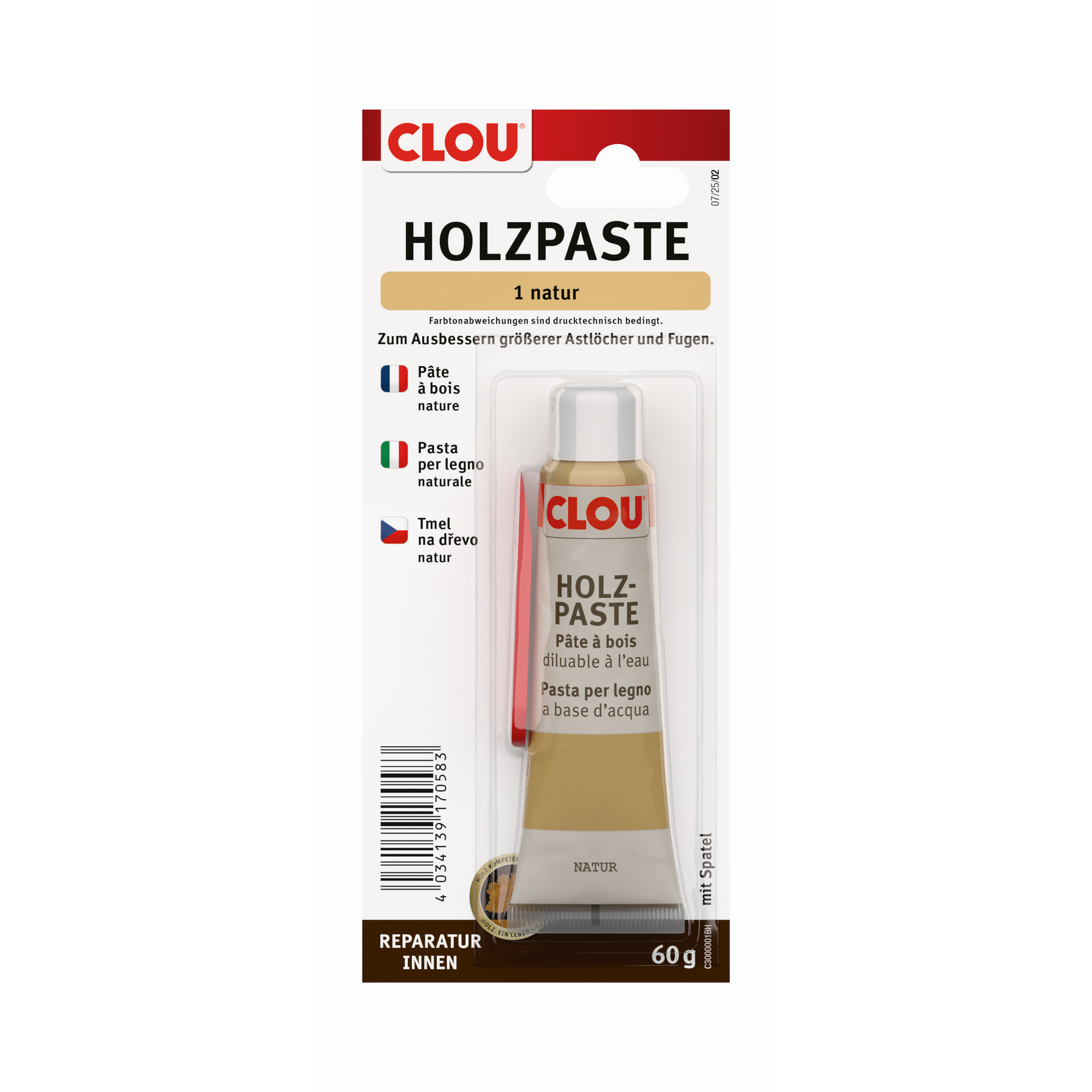 Holzpaste naturfarben 60 g