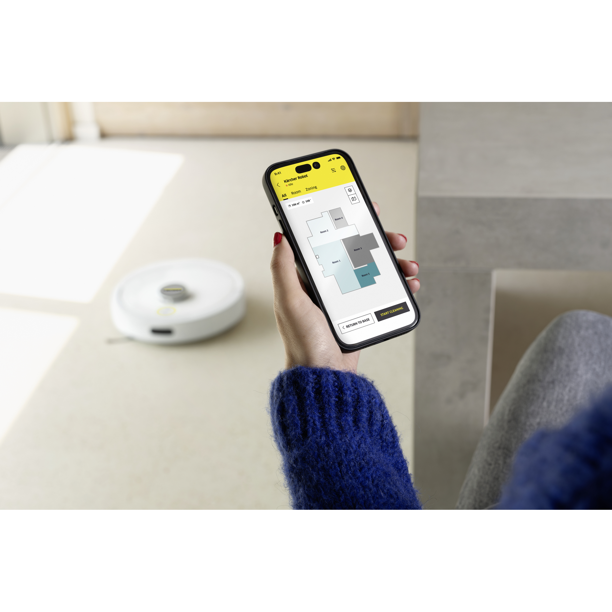 Wisch- und Saugroboter 'RVC 3' mit App-Steuerung