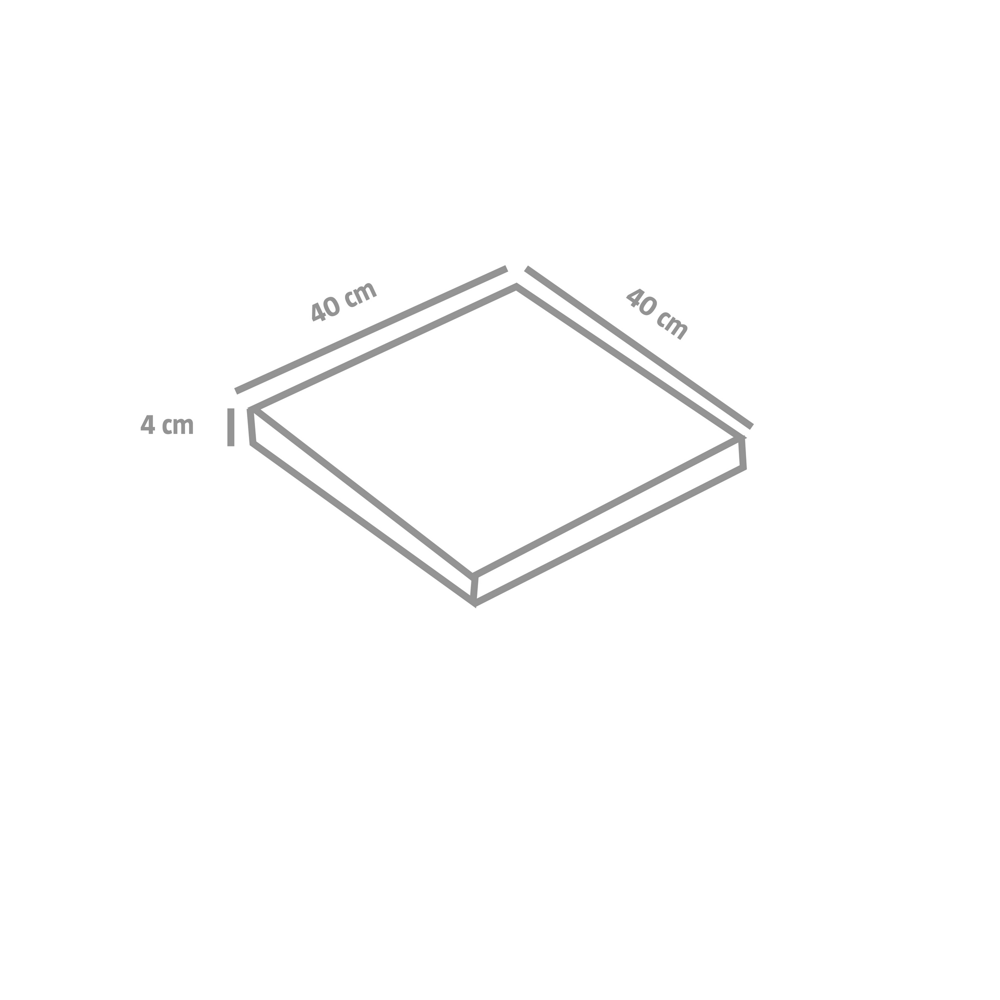 Terrassenplatte 'Mesafino' basaltfarben 40 x 40 x 4 cm