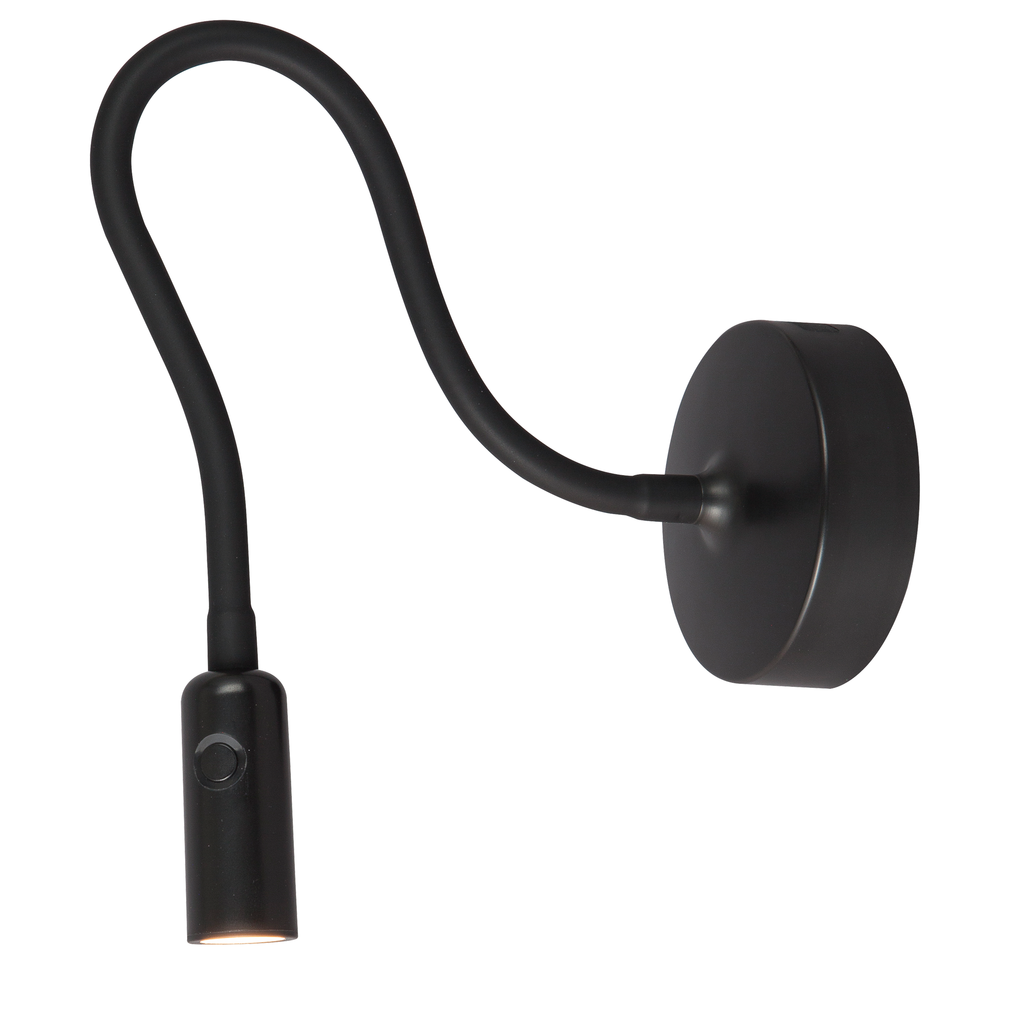 Akku-LED-Wand-Leseleuchte schwarz dimmbar Ø 2,5 x 45,2 cm
