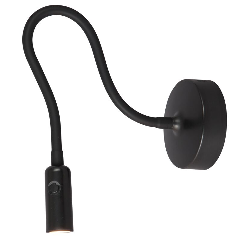 Akku-LED-Wand-Leseleuchte schwarz dimmbar Ø 2,5 x 45,2 cm