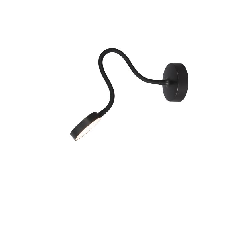 Akku-LED-Wand-Leseleuchte schwarz dimmbar Ø 7,5 x 46,5 cm