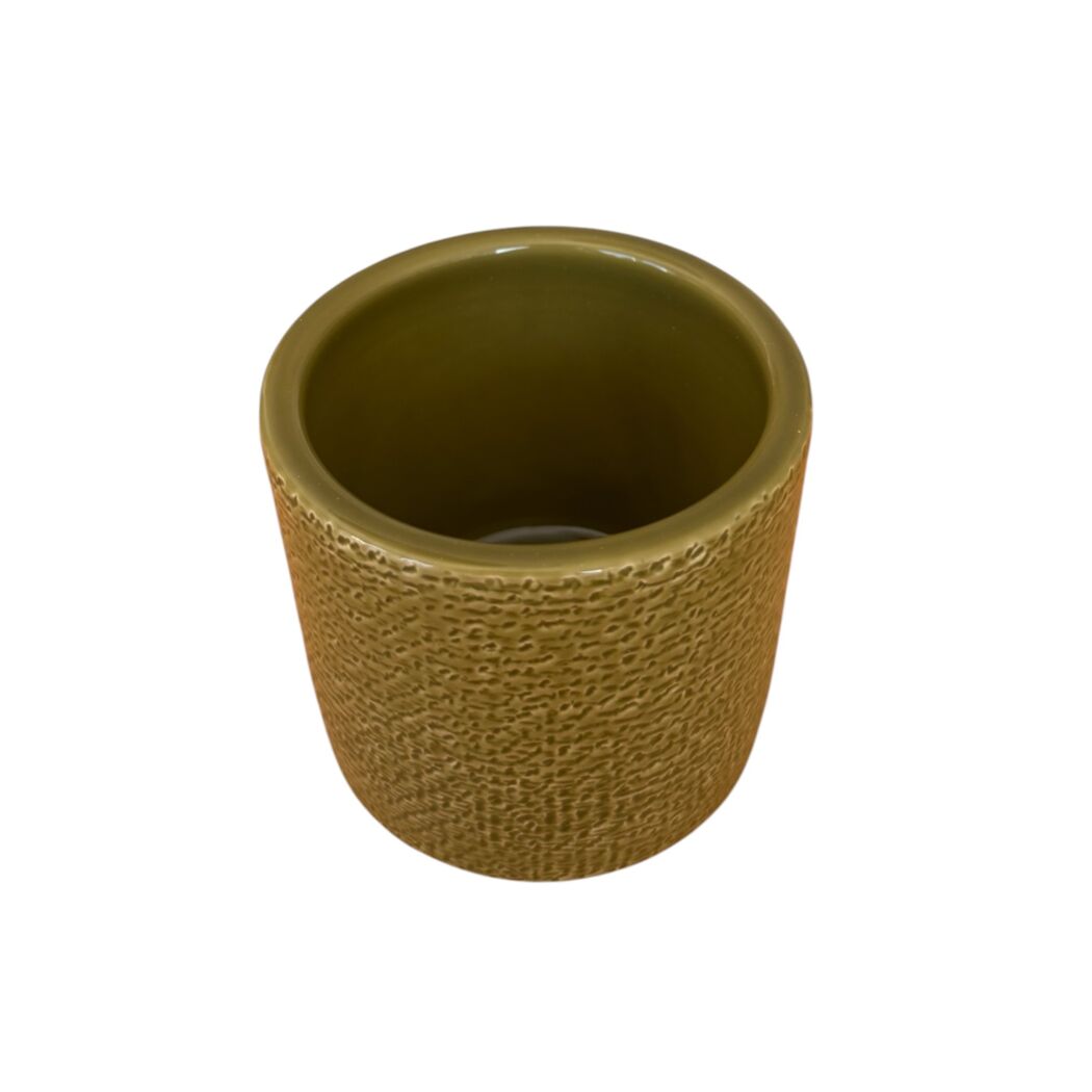 Übertopf 'Cari' pistazienfarben lasiert Ø 7 cm