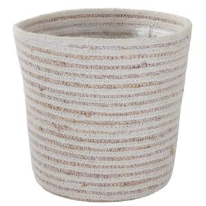 Übertopf Jute/Hogla-Gras weiß inkl. Polybeutel Ø 20 x 19 cm