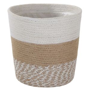 Übertopf Jute/Hogla-Gras weiß/naturfarben Ø 20 x 19 cm