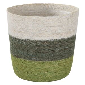 Übertopf Jute/Hogla-Gras weiß/grün Ø 24 x 23 cm