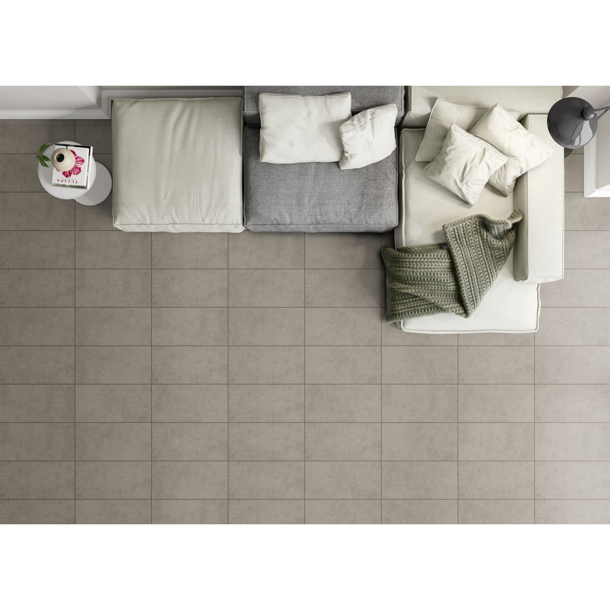 Bodenfliese 'Base' Feinsteinzeug grau 29,8 x 59,8 x 0,8 cm