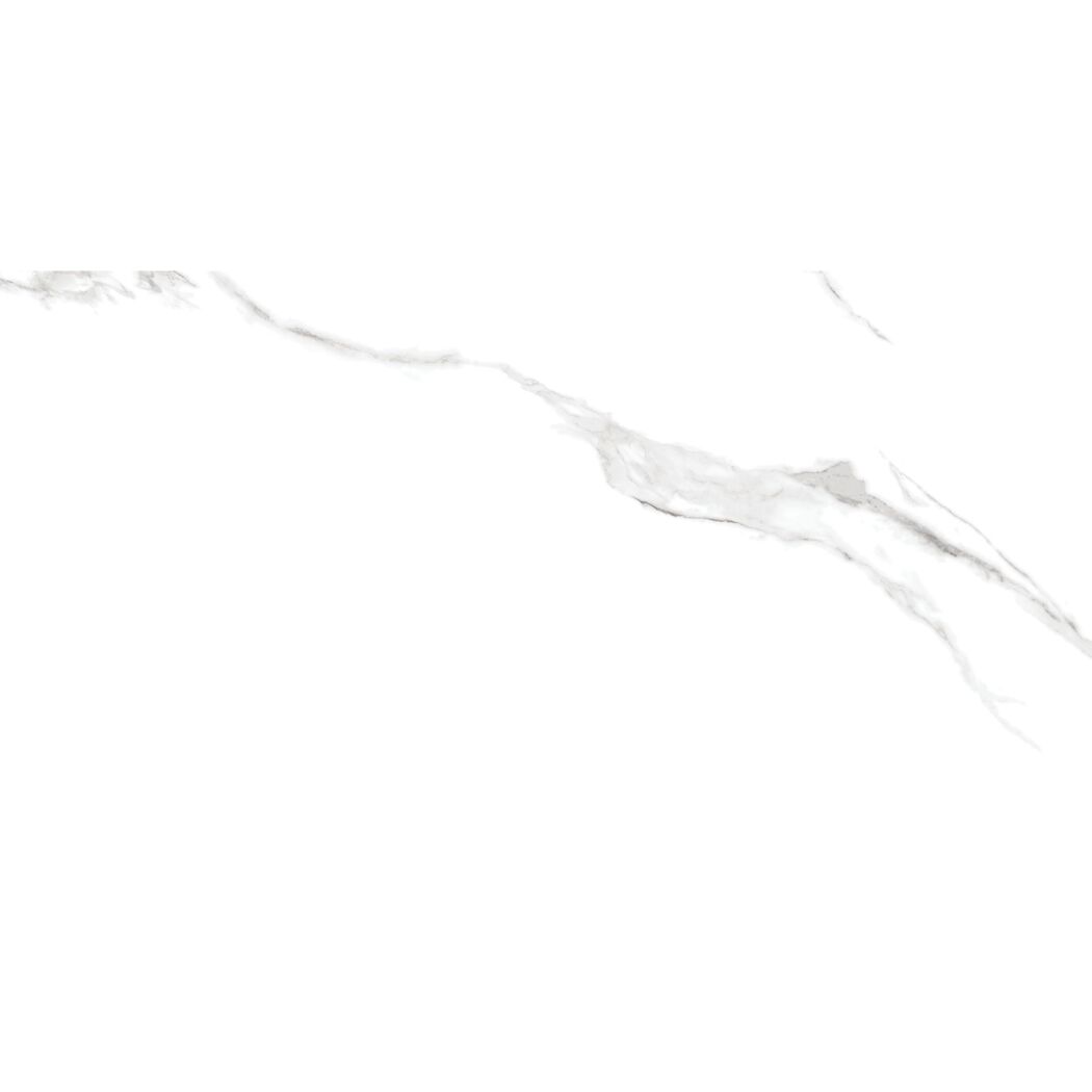 Bodenfliese 'Statuario' Feinsteinzeug weiß poliert 60 x 120 x 0,7 cm