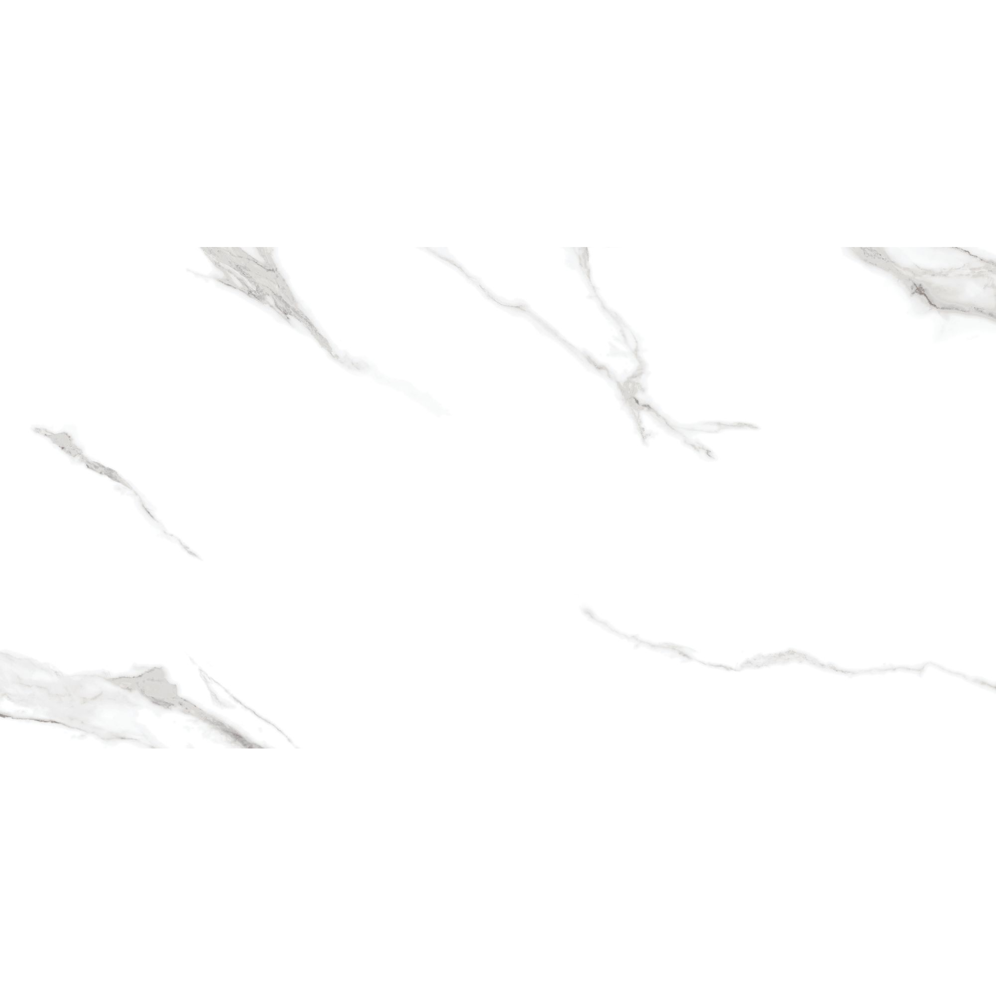 Bodenfliese 'Statuario' Feinsteinzeug weiß 60 x 120 x 0,7 cm