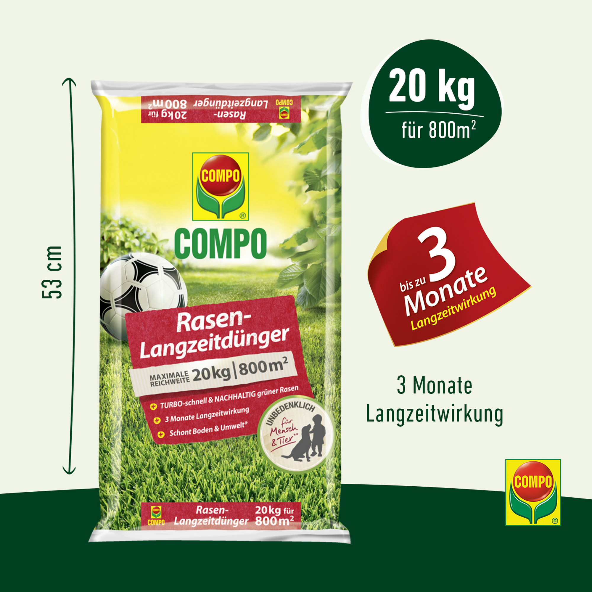 Rasen-Langzeitdünger 20 kg für 800 m²