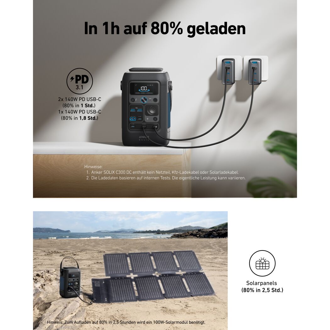 Powerstation 'C300X DC' 288 Wh