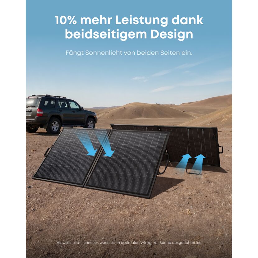 Tragbares Solarpanel 'PS200' 200 W bifazial