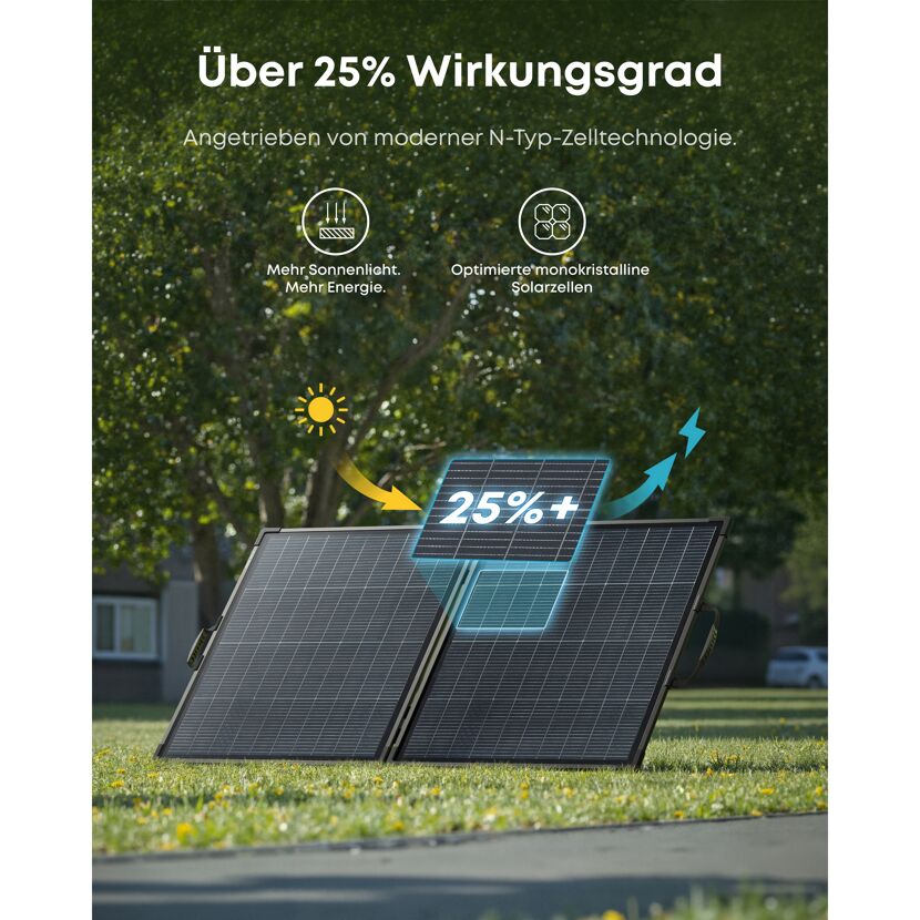 Tragbares Solarpanel 'PS200' 200 W bifazial