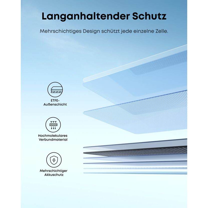 Tragbares Solarpanel 'PS200' 200 W bifazial