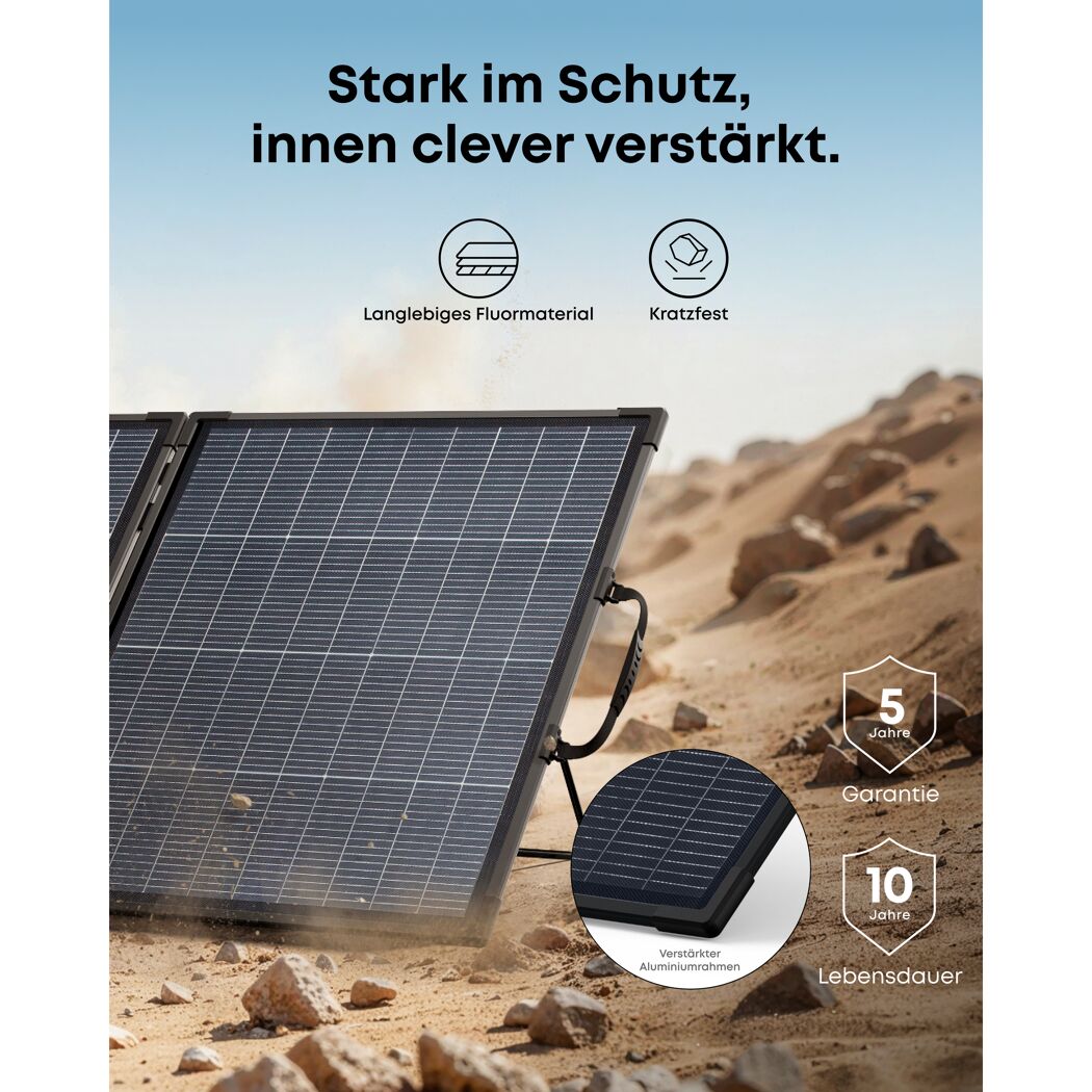 Tragbares Solarpanel 'PS200' 200 W bifazial