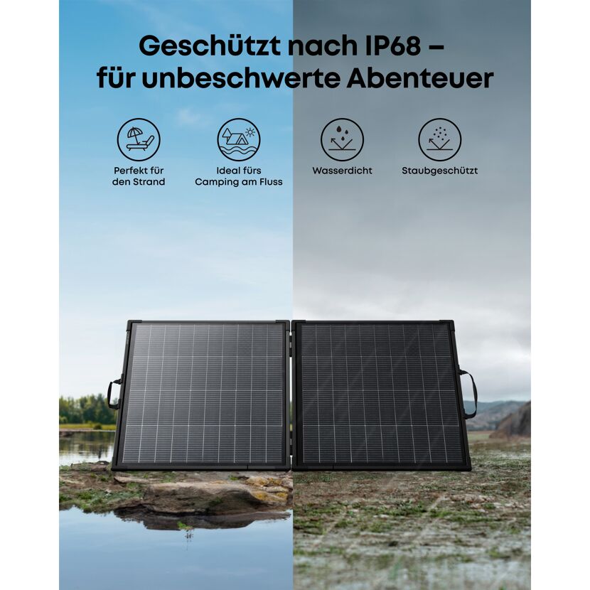 Tragbares Solarpanel 'PS200' 200 W bifazial