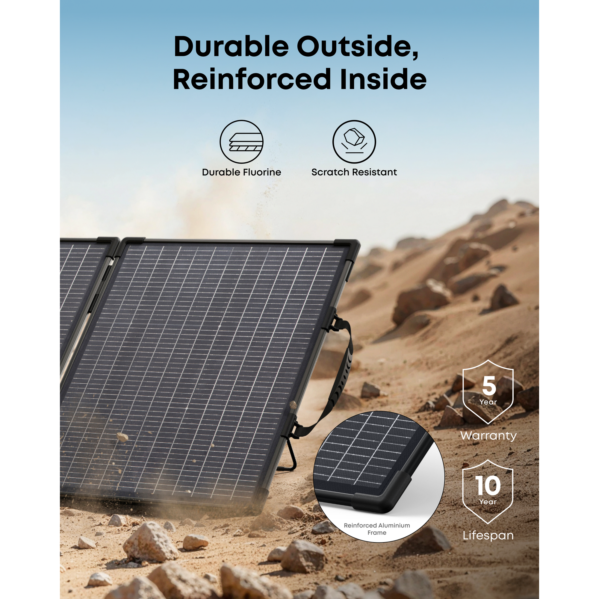 Tragbares Solarpanel 'PS400' 400 W bifazial