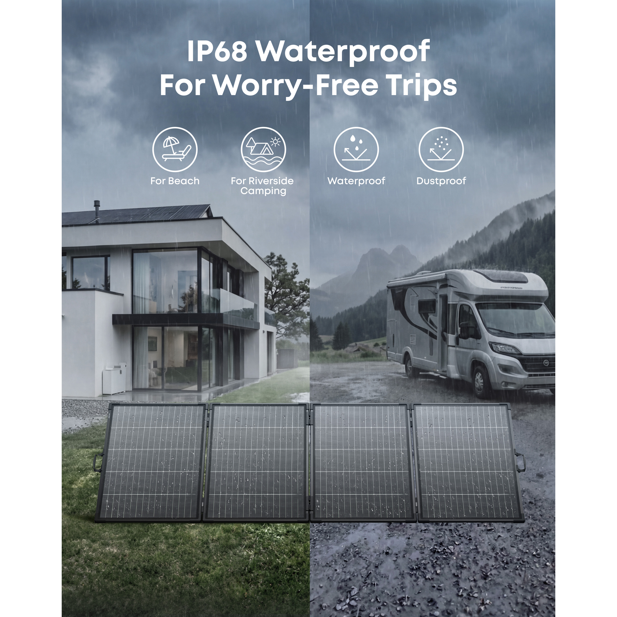 Tragbares Solarpanel 'PS400' 400 W bifazial