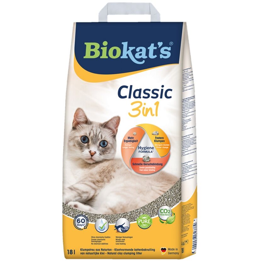 Katzenstreu 'Classic 3 in 1' 18 l