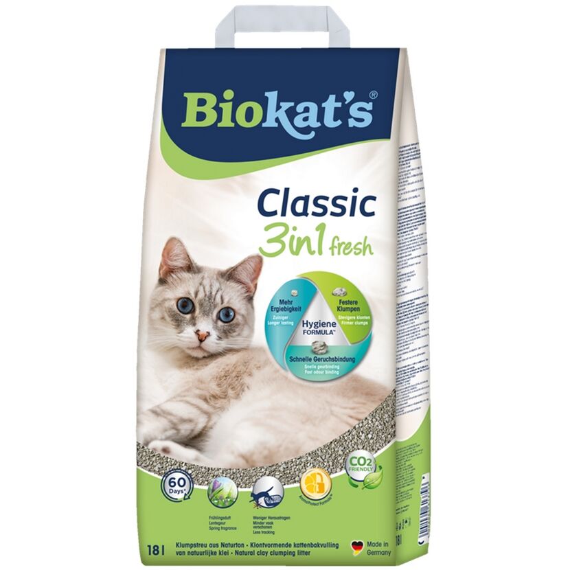 Katzenstreu 'Classic 3 in 1 fresh' 18 l