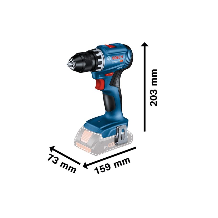 Akku-Bohrschrauber 'PRO HEAVY DUTY GSR 18V-45' 18 V ohne Akku L-BOXX