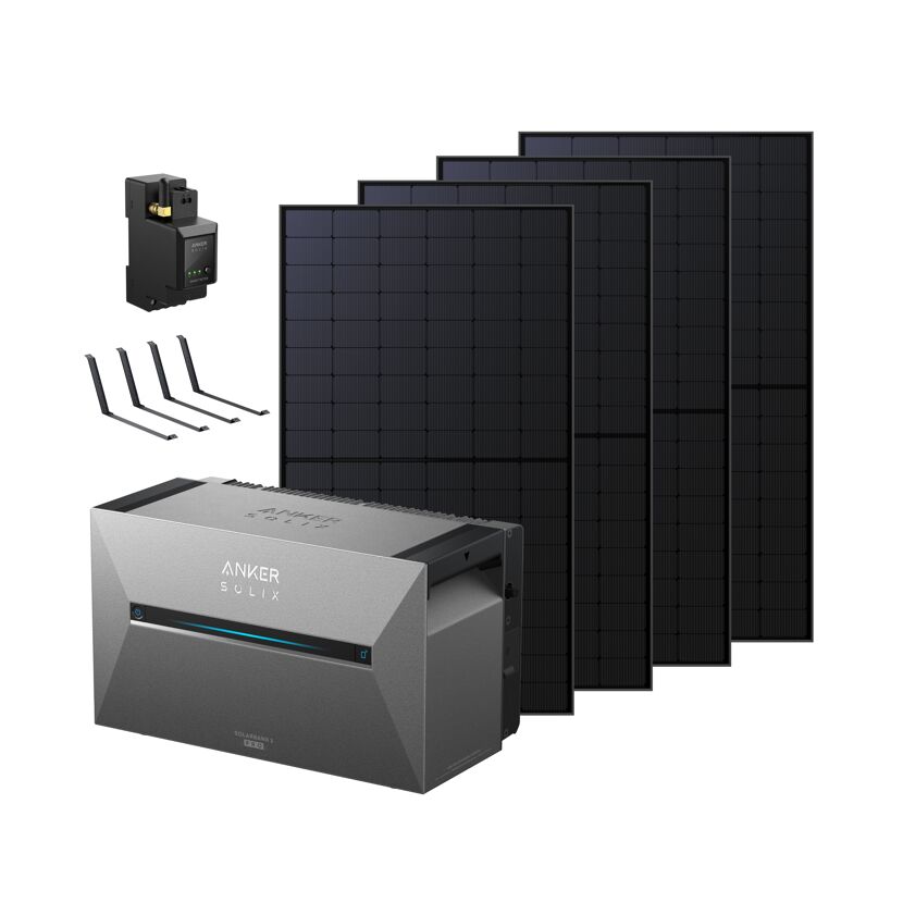 Solarmodul-Set 4 x 500 W mit Solarbank 3 'E2700 Pro' Smart Zähler und Halterung