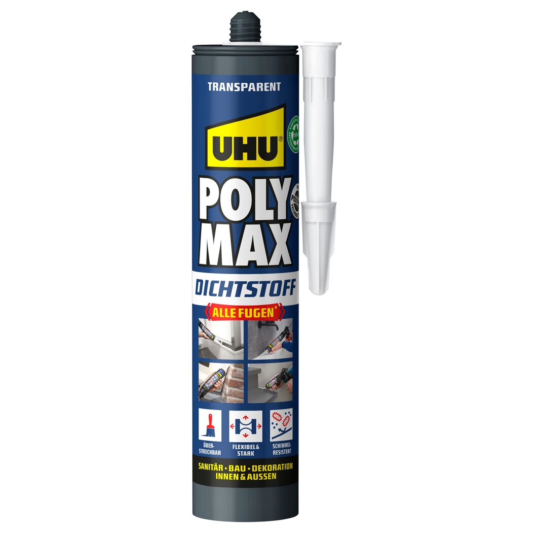 UHU Poly Max transparenter Dichtstoff.