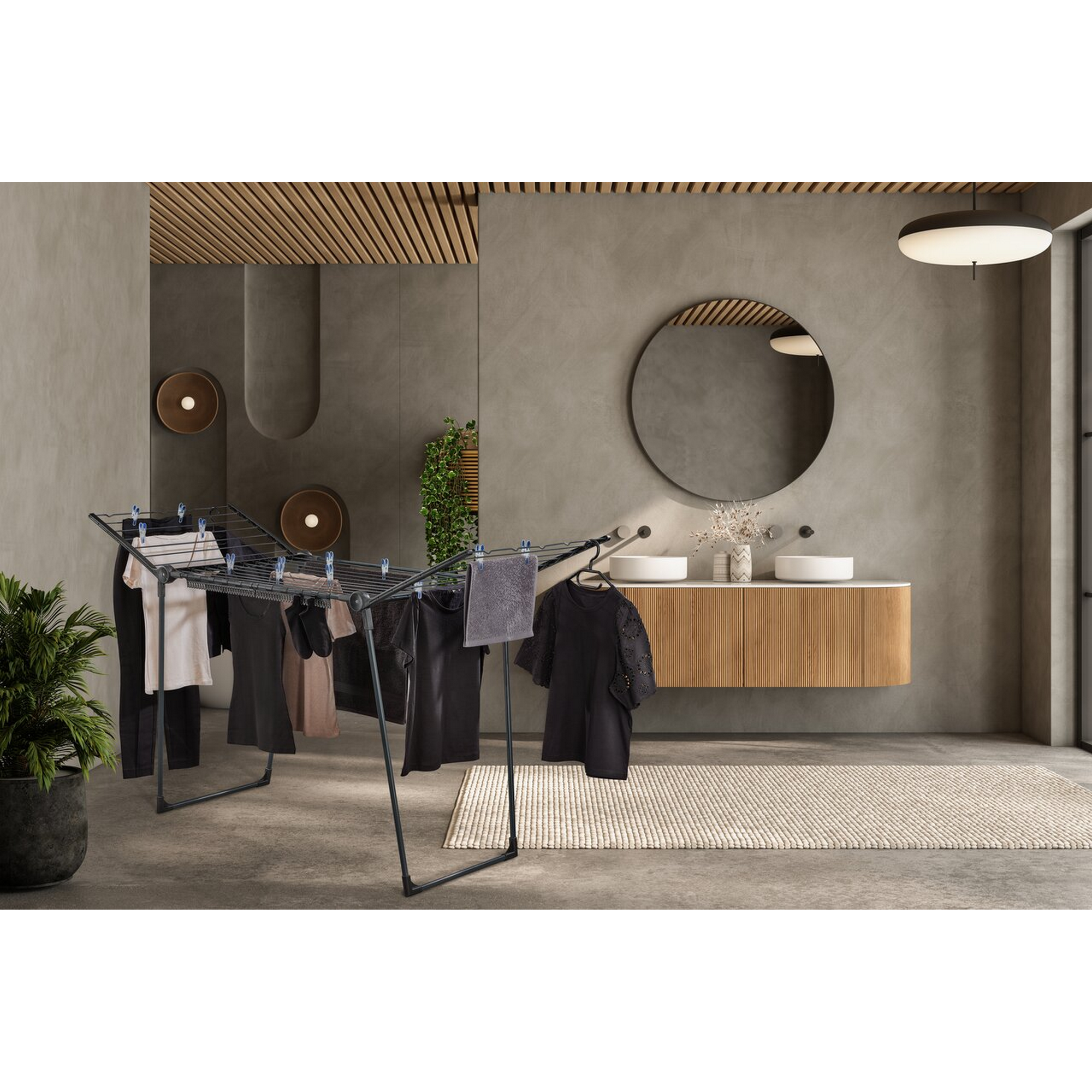 Standtrockner 'Pegasus 200 Solid Black' 167 x 107 x 67 cm