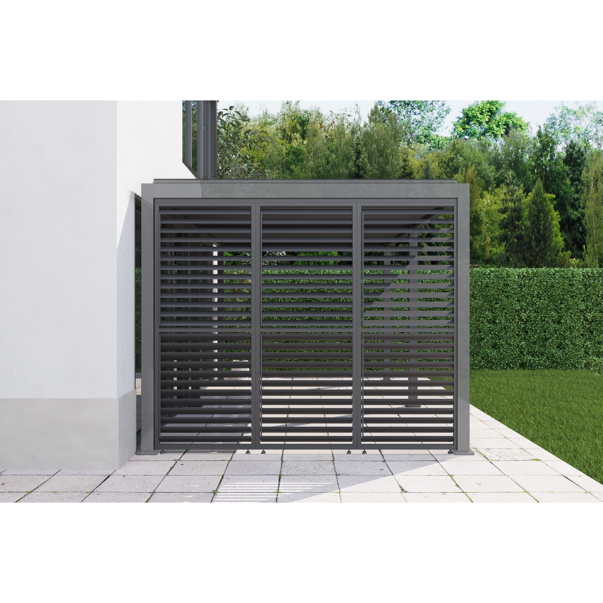 Lamellenwand für Pergola 'Core 110' verstellbar anthrazit 93 cm