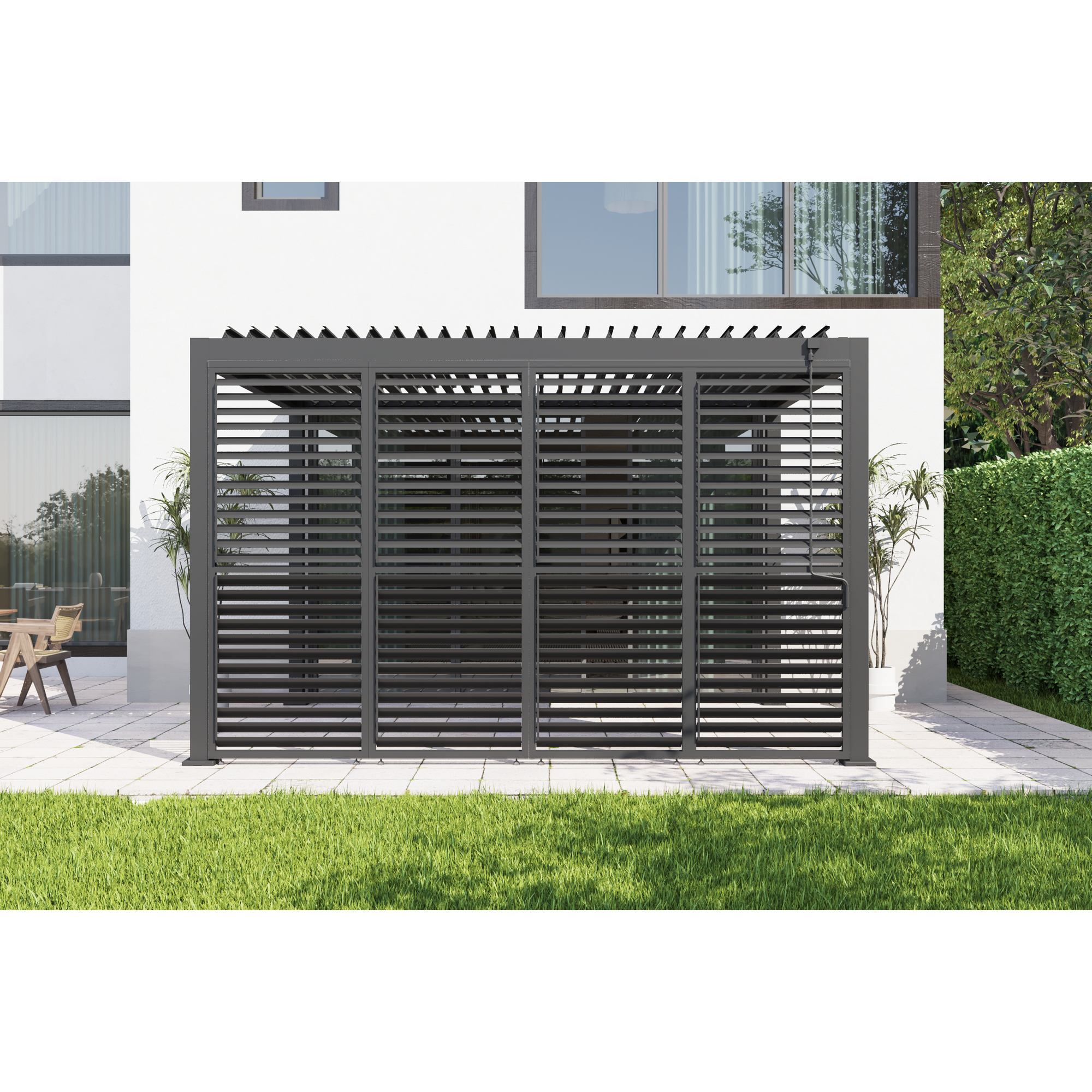 Lamellenwand für Pergola 'Core 110' verstellbar anthrazit 93 cm