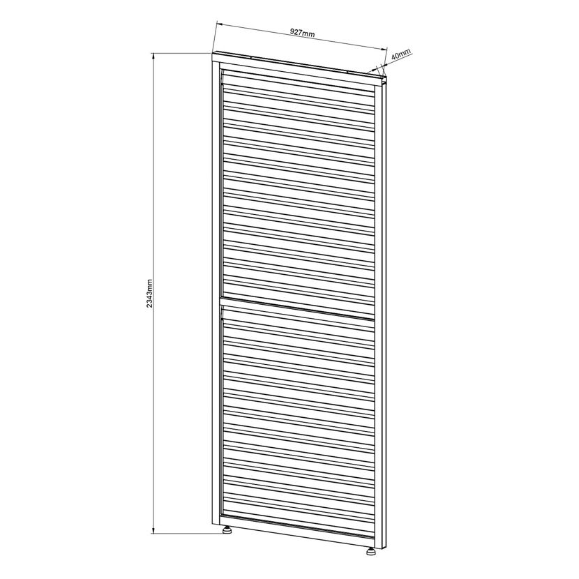 Lamellenwand für Pergola 'Core 110' verstellbar anthrazit 93 cm