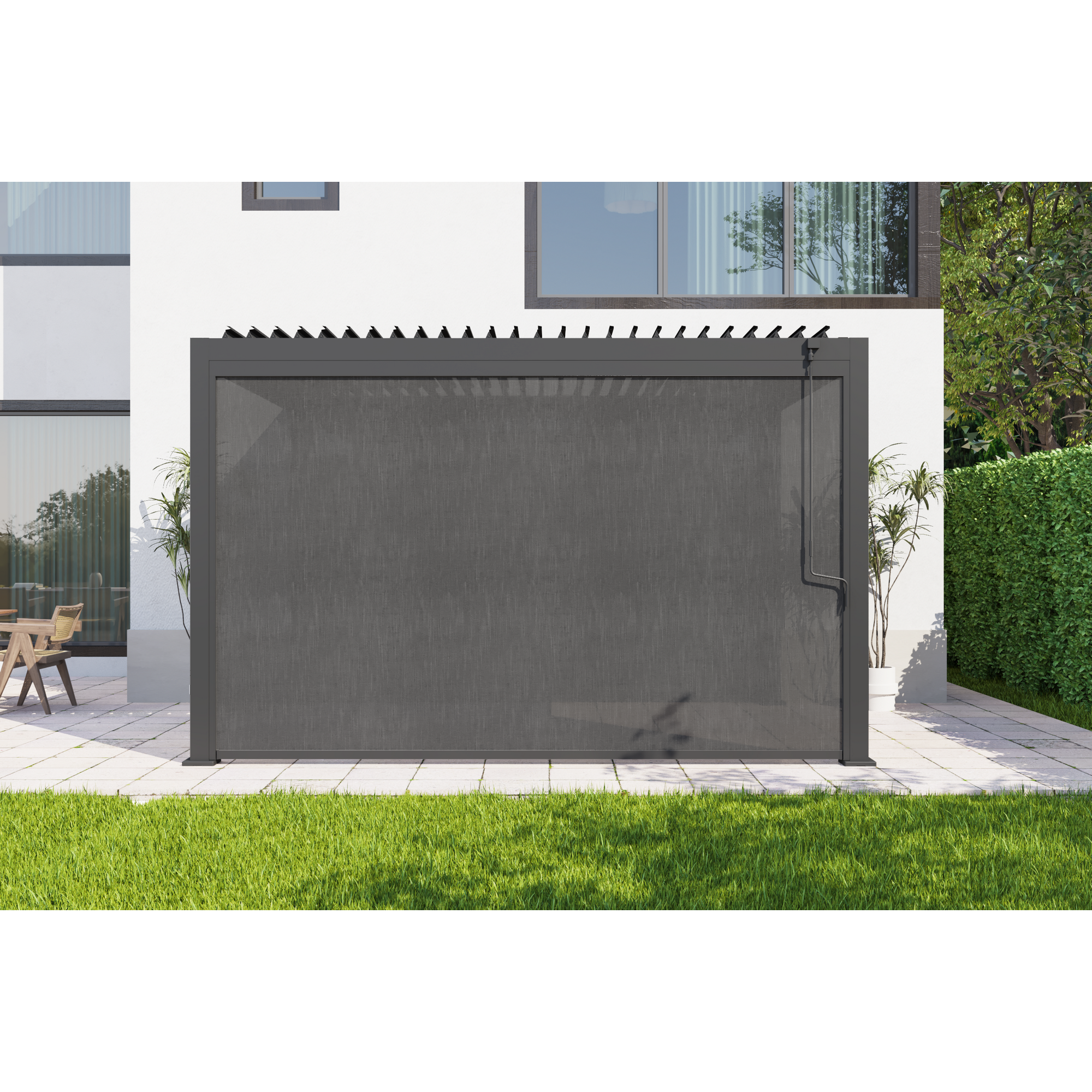 Sonnenschutzrollo für Pergola 'Core 110' anthrazit 4 m