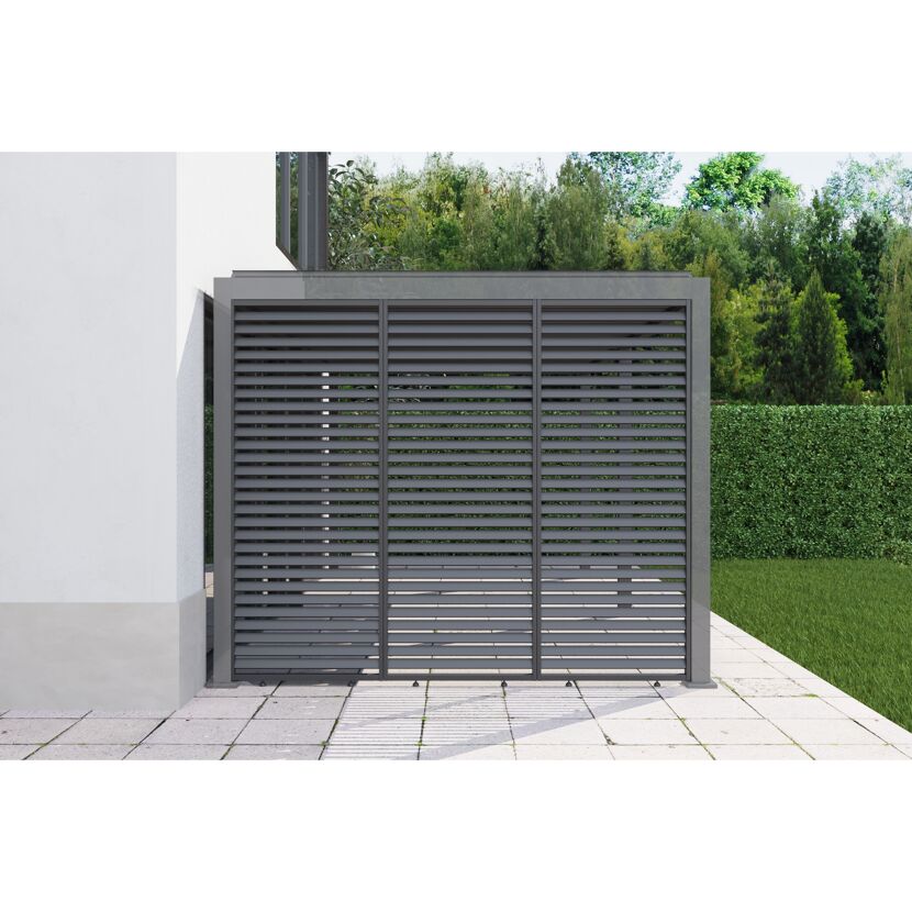 Lamellenwand für Pergola 'Core 110' fest anthrazit 93 cm