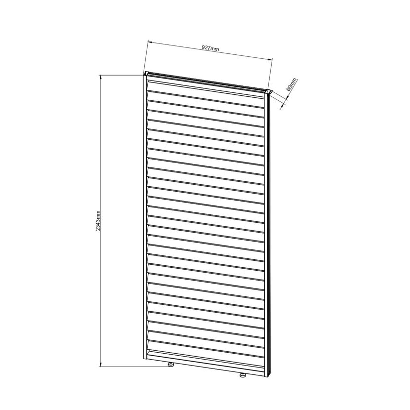 Lamellenwand für Pergola 'Core 110' fest anthrazit 93 cm