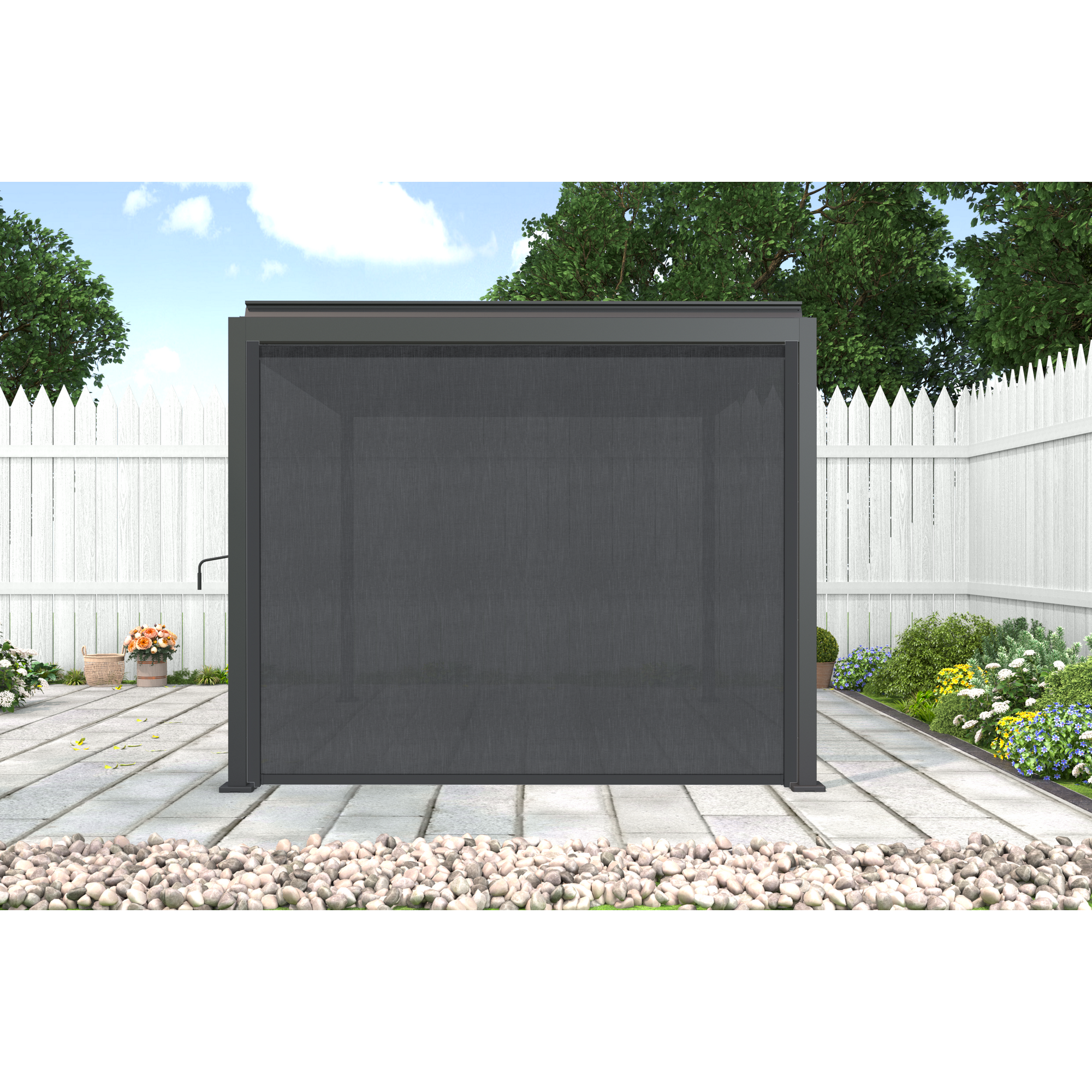 Sonnenschutzrollo für Pergola 'Origin' anthrazit 3 m