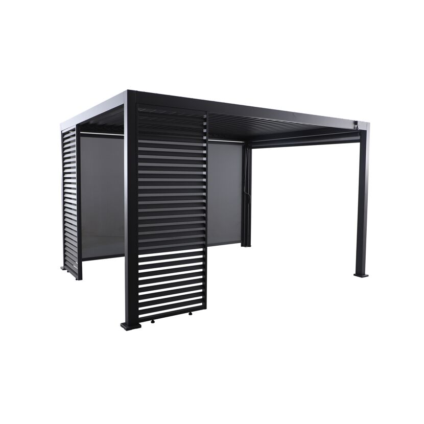 Lamellenwand für Pergola 'Origin' fest anthrazit 93 cm