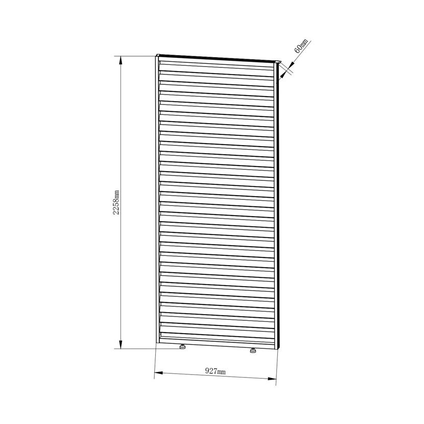 Lamellenwand für Pergola 'Origin' fest anthrazit 93 cm