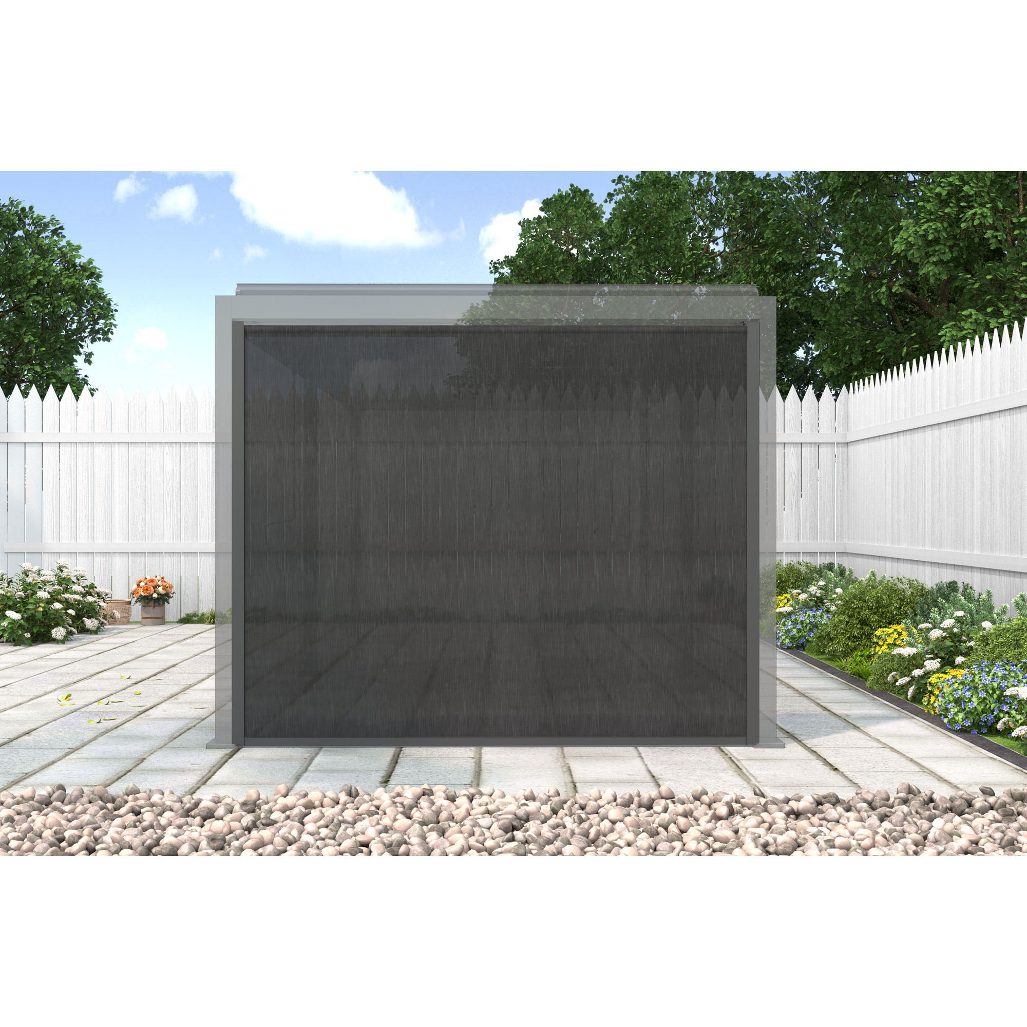 Sonnenschutzrollo für Pergola 'Origin' anthrazit 4 m