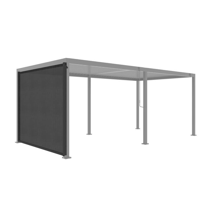 Sonnenschutzrollo für Pergola 'Origin' anthrazit 4 m