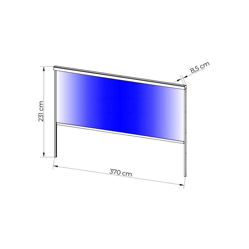 Sonnenschutzrollo für Pergola 'Origin' anthrazit 4 m