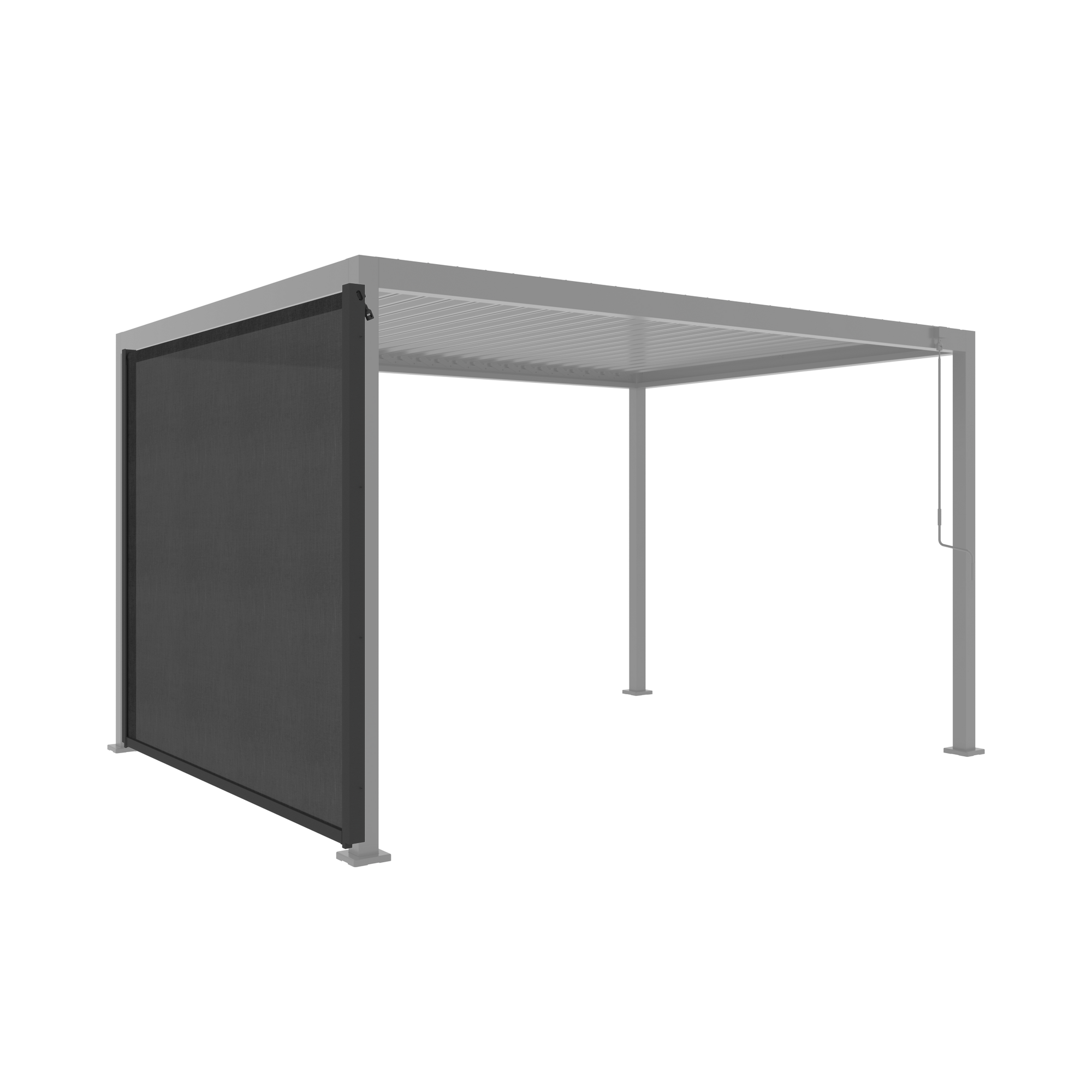 Sonnenschutzrollo für Pergola 'Origin' anthrazit 4 m