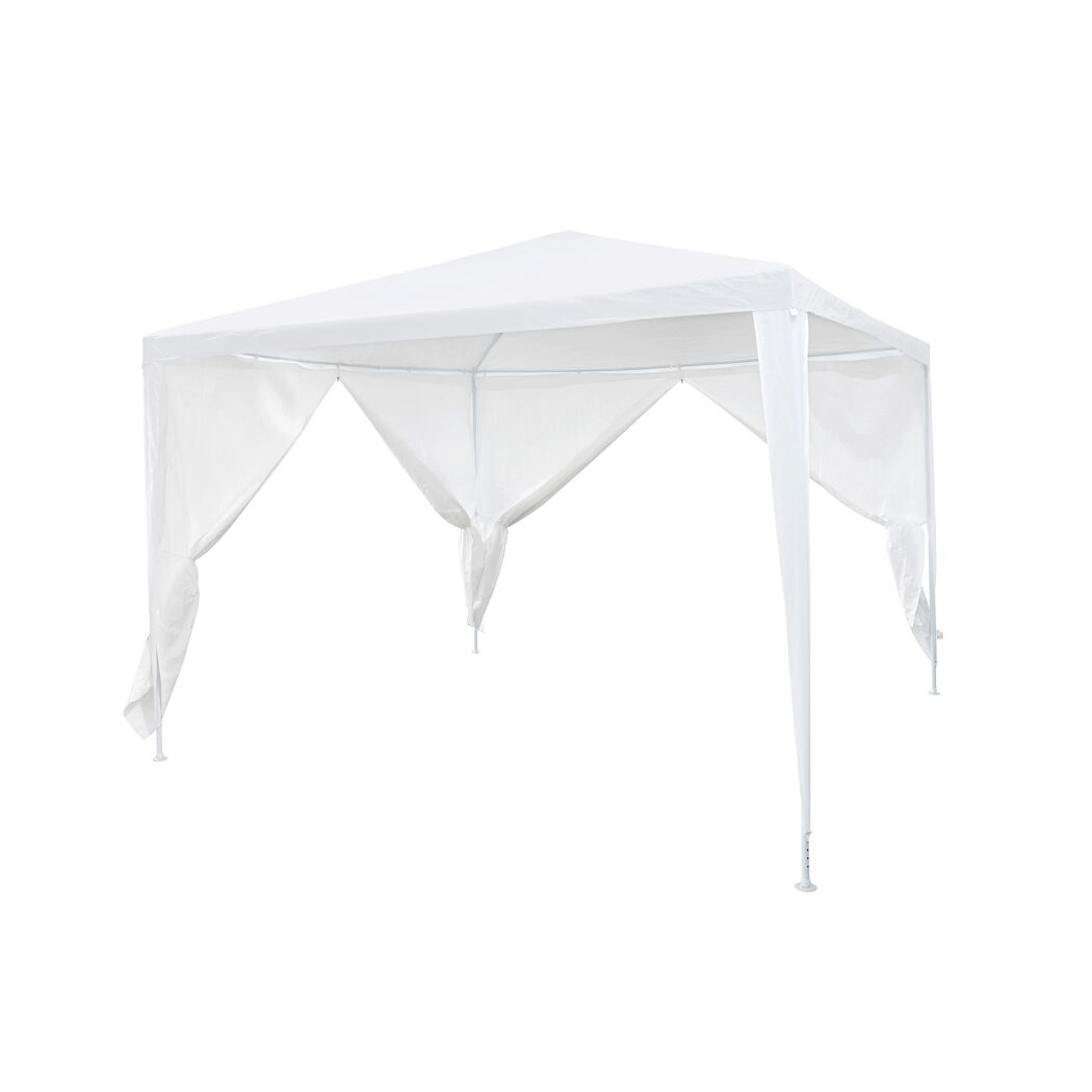 Seitenteil für Faltpavillons ohne Fenster 300 x 300 cm weiß