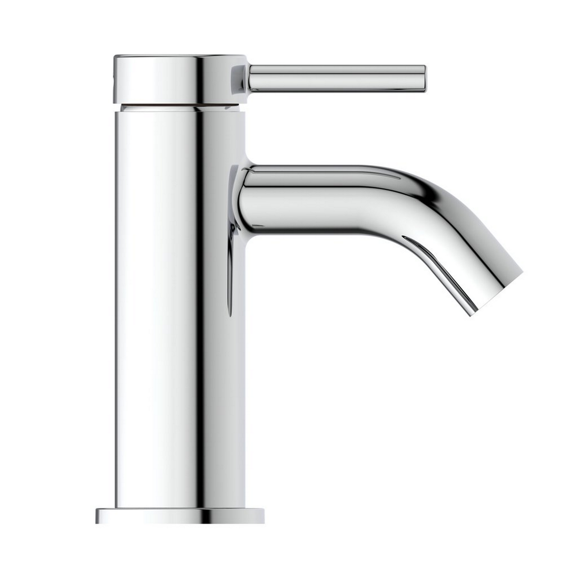 Waschtischarmatur 'Ceraline Nuovo' chromfarben 90 mm mit Push-Open-Ventil