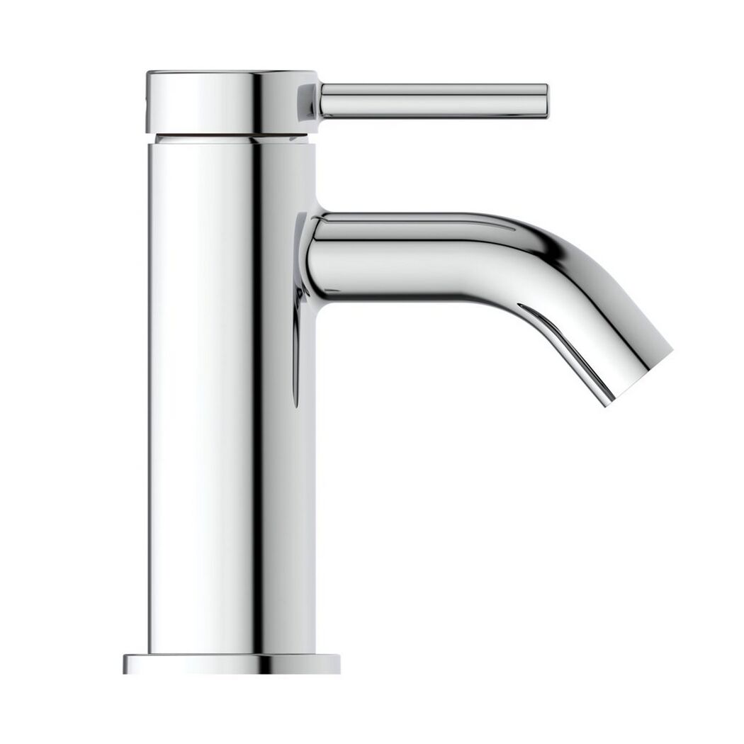 Waschtischarmatur 'Ceraline Nuovo' chromfarben 90 mm mit Push-Open-Ventil