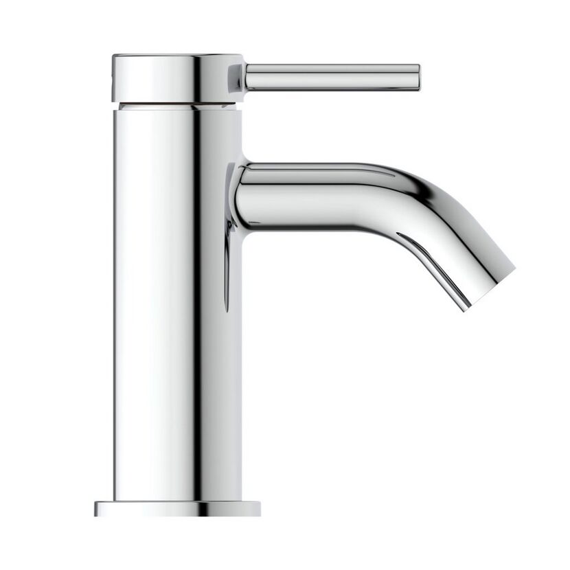 Waschtischarmatur 'Ceraline Nuovo' chromfarben 90 mm mit Push-Open-Ventil