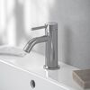Waschtischarmatur 'Ceraline Nuovo' chromfarben 90 mm mit Push-Open-Ventil
