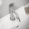Waschtischarmatur 'Ceraline Nuovo' chromfarben 90 mm mit Push-Open-Ventil