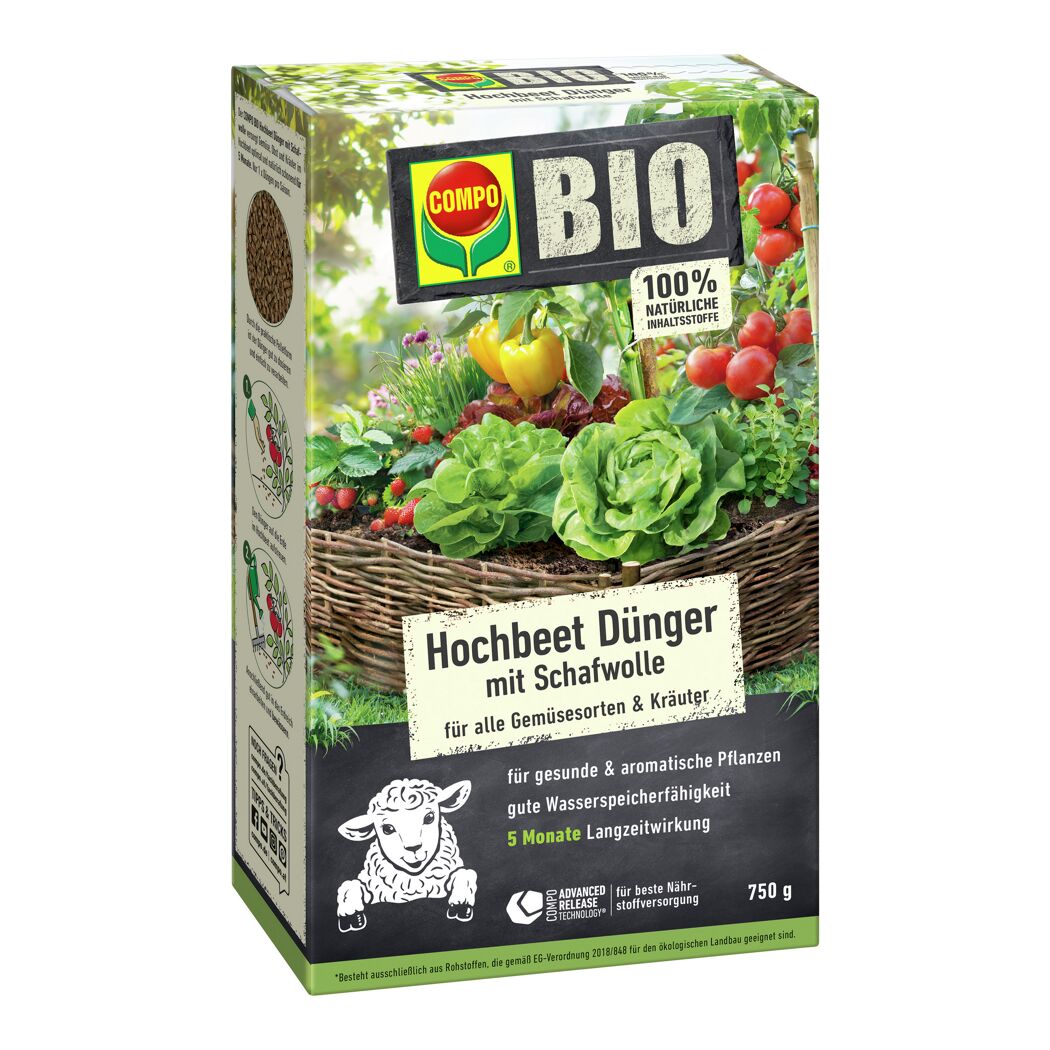Bio-Hochbeet Dünger mit Schafwolle 750g