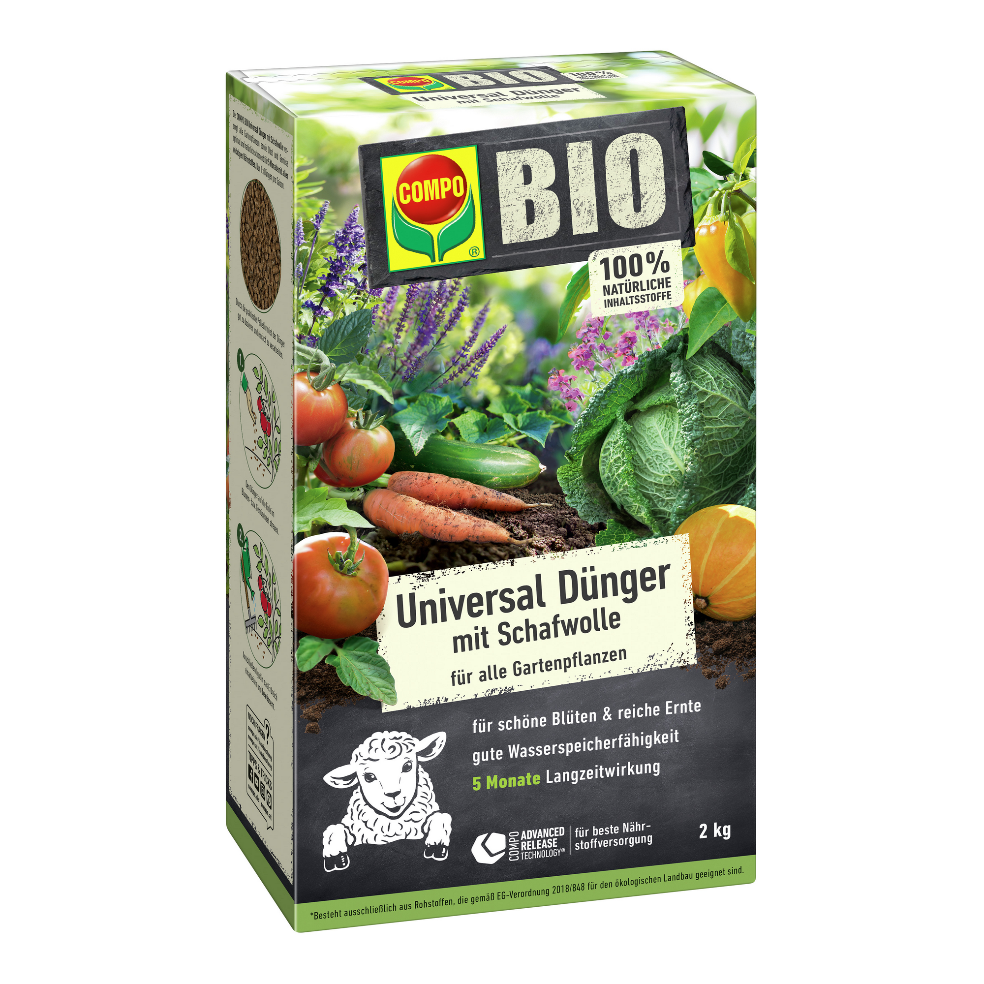 Bio-Universal Dünger mit Schafwolle 2kg